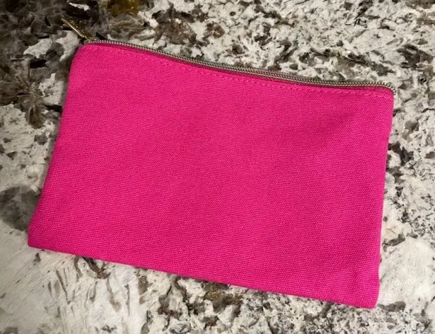 TARTE Bohemian Tropical Sequined Pink and Gold Classic Zippered Cosmetic Bag