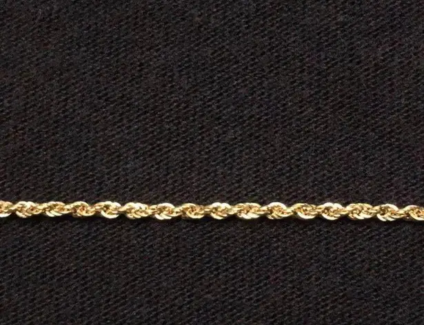 Real 14k Gold Necklace Rope Chain 16in 2mm Hollow