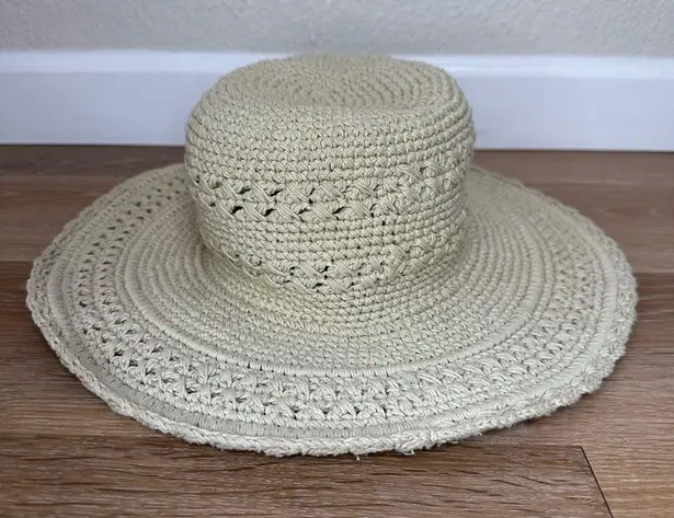 Silver Wave Boho Handmade Crochet Wide Brim Summer Hat