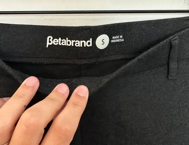 Betabrand - Dress Pant Yoga Pants Straight Leg Classic Charcoal Business Career