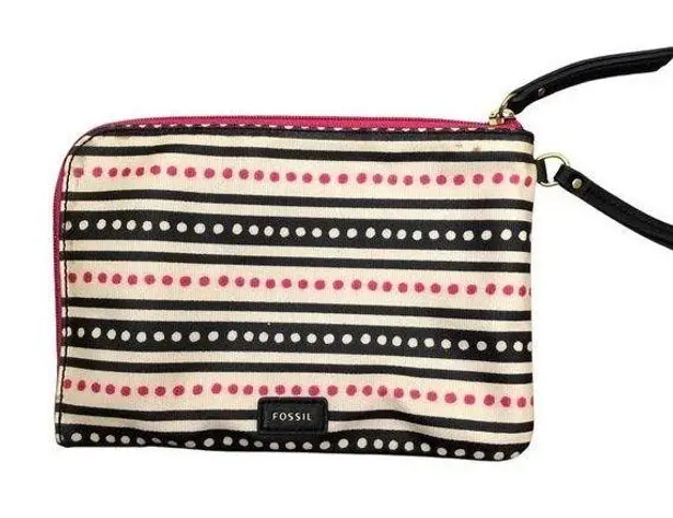 Fossil  small polka dot zippered pouch - Image 1