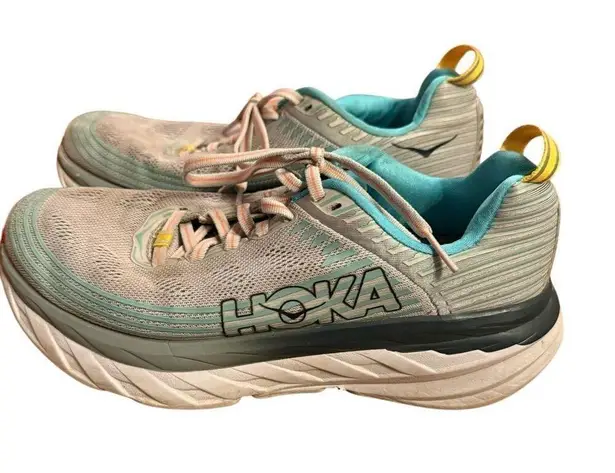 Hoka One One Womens Bondi 6 1019270 VBWI Gray Running Shoes Sneakers Size 7.5