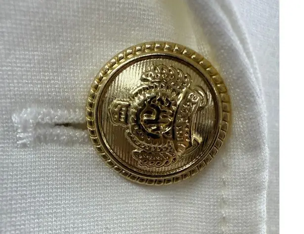 Joie  White Sleeveless Blazer Vest with Gold Buttons – Size M – NWT