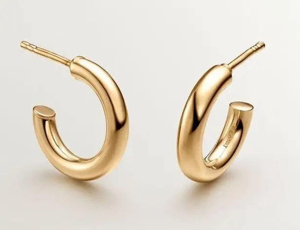 Aristocrazy Small hoop earrings made of 925 silver bathed in 18K yellow gold