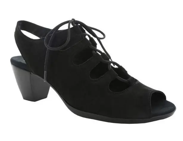 Munro Jillie Black Open Toe Heel - 7.5 M
