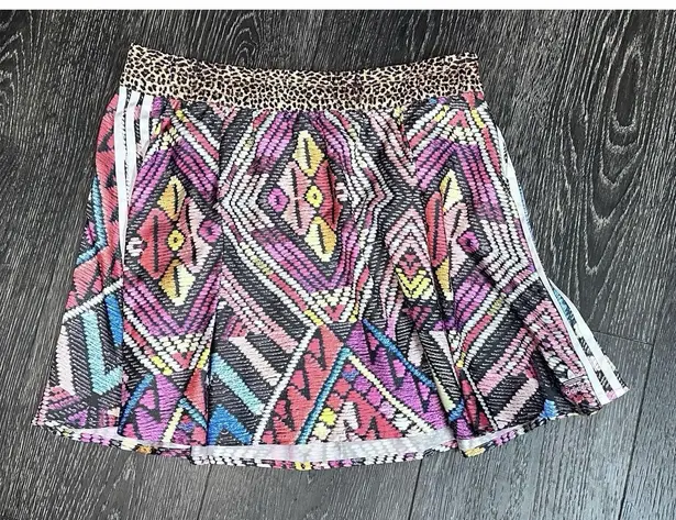 Adidas  x Farm Rio Skirt Skater Aztec Leopard Size LARGE Colorful Boho Picklebal￼ - Image 3