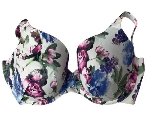 Cacique Floral Lightly Lined Full Coverage Underwired Balconette Bra Size 40DD