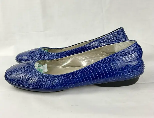 Naturalizer Blue Snakeskin Flats Driving Moccasins Isra Sz 9 Shoes