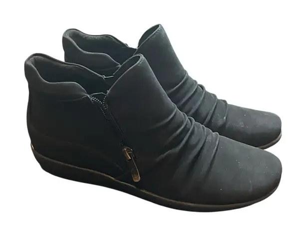 Easy Spirit Aleta Side Zipper Casual Flat Booties Size 8M