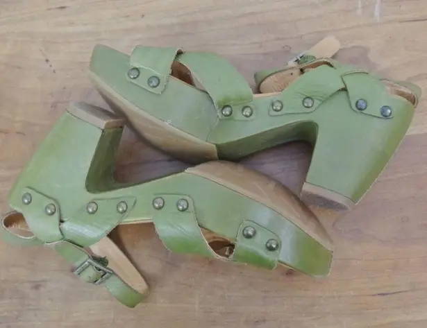 Kork-Ease Deborah Leather Wrapped Leather Sandal Heels Size 8