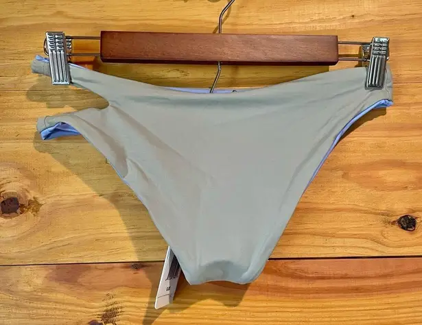 l*space Breakers Reversible Cutout Bikini Bottom Grey Periwinkle Blue Small NWT