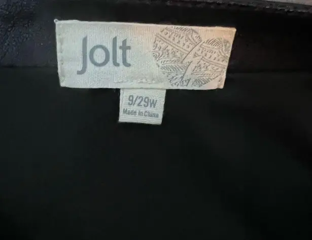 Jolt  vegan faux leather black mini skirt size 9 NWOT