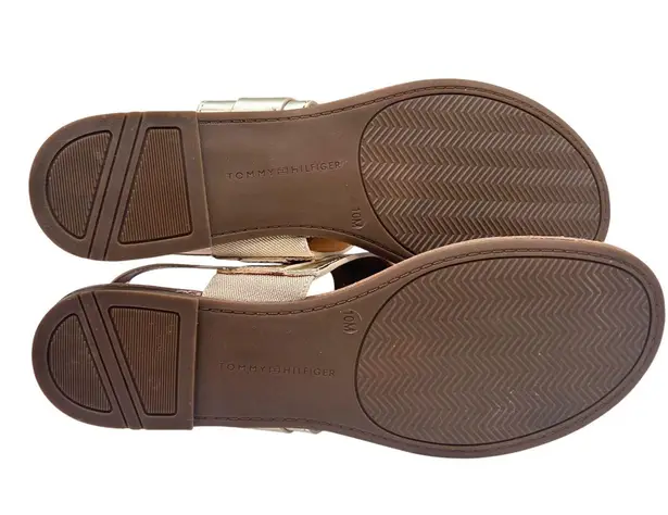 Tommy Hilfiger  Thong Sandals Womens 10M‎ Gold Buckle Detail Summer Shoes - Image 8