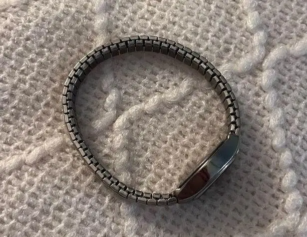 Vintage Silver & Navy Quartz Bracelet Watch