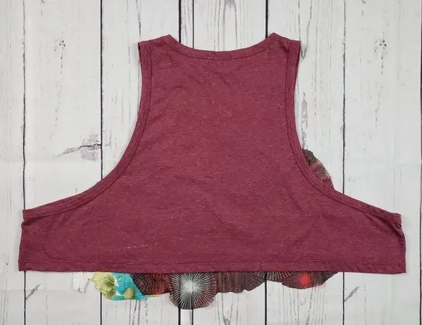 Valija Gitana Cropped Tank Top Standard Size Sleeveless Embroidered Floral