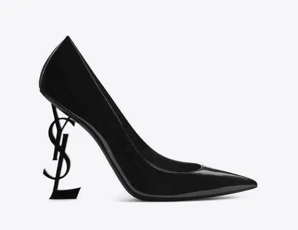 Saint Laurent  OPYUM PUMPS IN PATENT LEATHER WITH BLACK HEEL