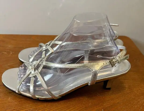 BL Boston Design Studio Women's Strappy Sandals Silver Sz 10 Sku 2825