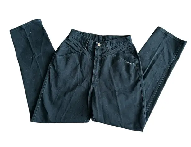 Rockies Vintage Bareback Western High Waisted Straight Leg Denim Jeans Black Size 28
