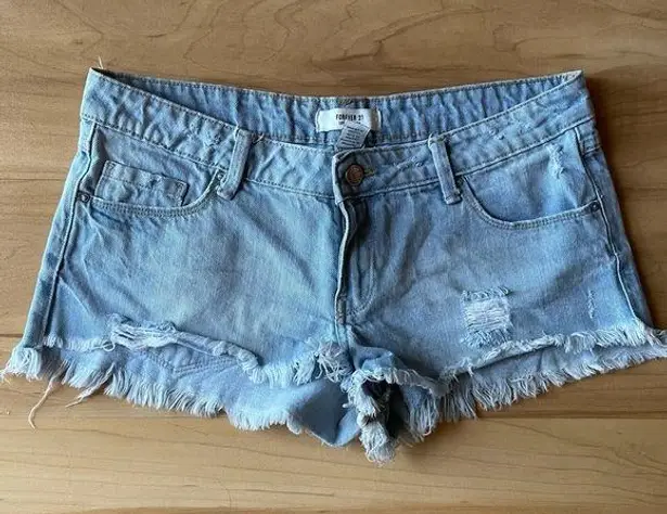 Forever 21  Distressed Festival Cut Off Denim Jean Shorts Size 28 Summer