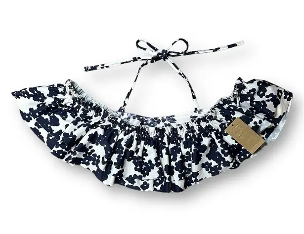 NWT RACHEL ROY Bikini Top in Bloom Blue and White Sz. Medium