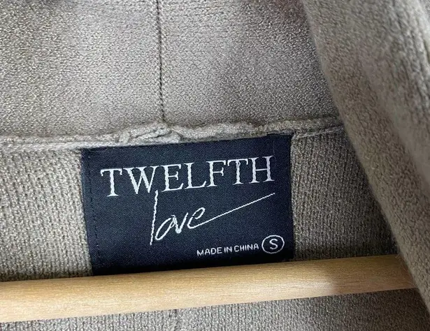 Twelve Love Womens size Small Long Line Open Cardigan Tan Beige Vanilla Girl