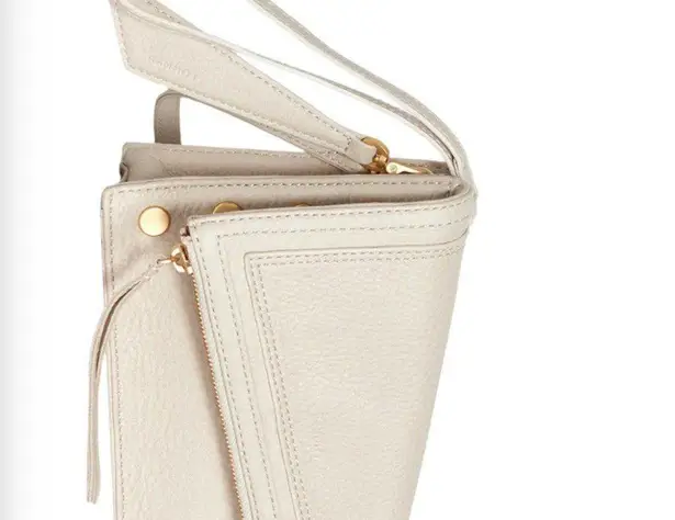 Hammitt Curtis Chateau Cream Mini Wristlet Crossbody Bag