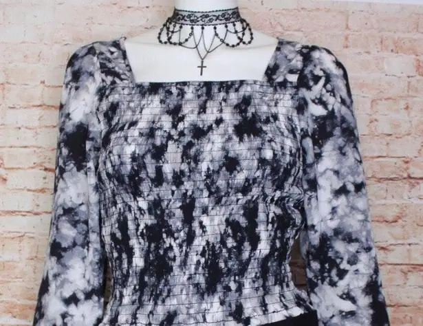 Good Luck Gem GLG | Square Neck Tye Die L/S Blouse