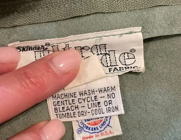 Nat Kaplan Couture Vintage Green Ultra Suede Sleeveless Sheath Dress Size 8