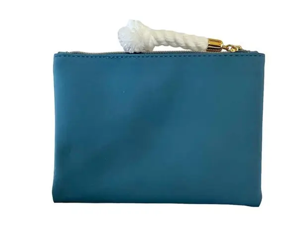 Dolce & Gabbana Light Blue Trousse Zip Pouch Clutch Purse