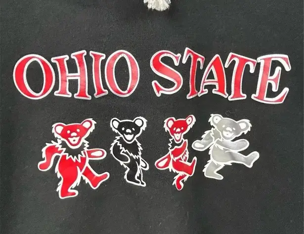 J. America Ohio State Women's XL Black Cropped Hoodie Graphic Casual