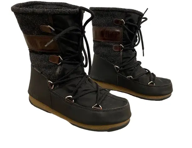 The Moon  Boot Tecnica Vienna Felt Lace Up Boots