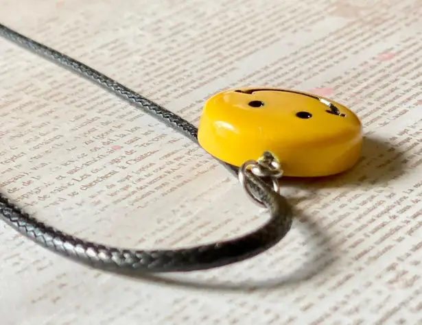 Handmade Kawaii y2k retro funky hippie style smiley simple necklace☀️🌈💕