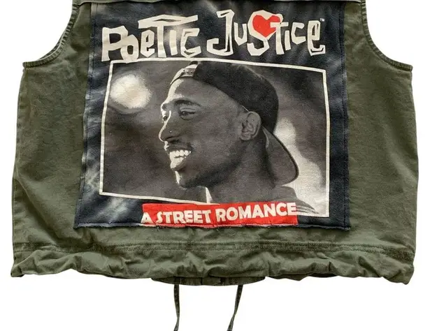 Via Penny Lane Reworked Apparel | 2Pac Poetic Justice Green Vest Size M