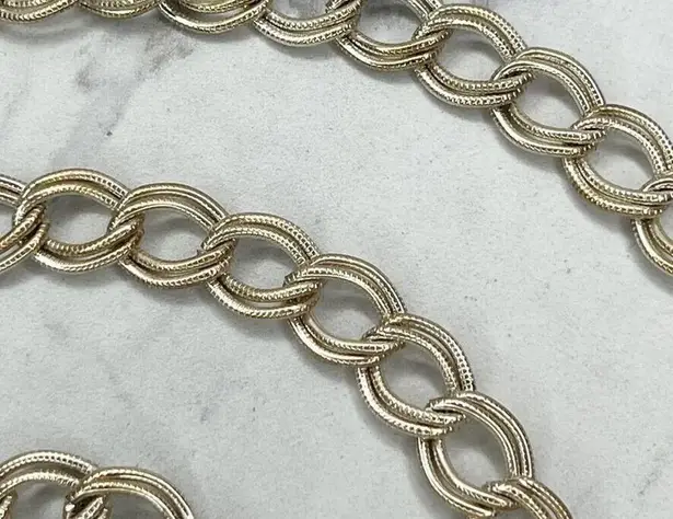 Gold Tone Chunky Textured Y2K Chain Link Festival Belt One Size (OS) ✨