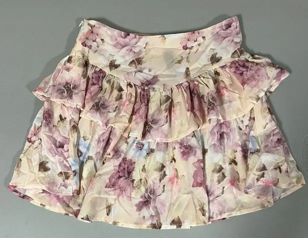 Pastel Pink Flowers Floral Fairy Mini Skirt Size S 🌷
