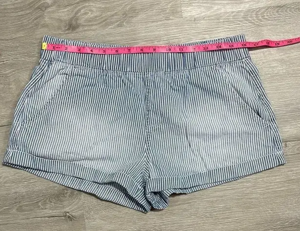 REWASH Striped Denim Roll Cuff High Rise Shorts Sz Large Women’s Blue