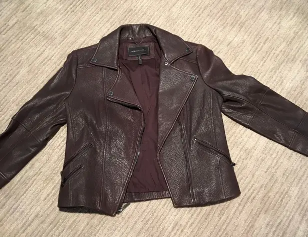 BCBGMAXAZRIA Structured Leather Jacket