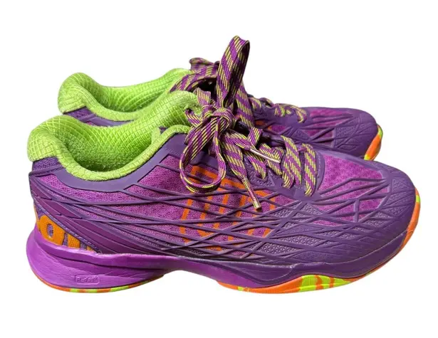 Wilson Kaos 2.0 Women’s Tennis Shoes Purple/Orange/Lime Size 7.5 Purple