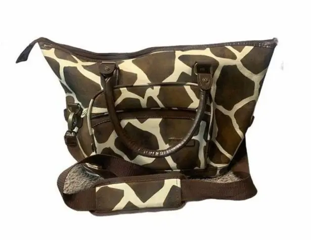 Isabella’s Journey Giraffe Print Weekender Bag Brown