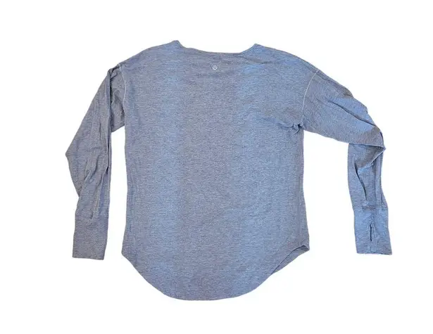 Lululemon  Blouse Shirt Top Long Sleeve Performence Women's Grey Size 6