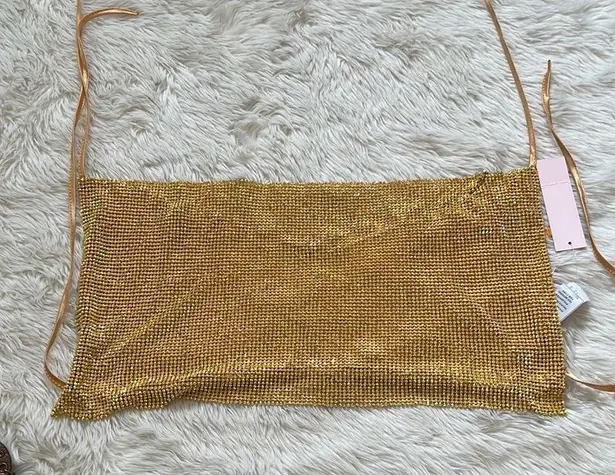 Vintage Chainmail Halter Top Gold Size undefined