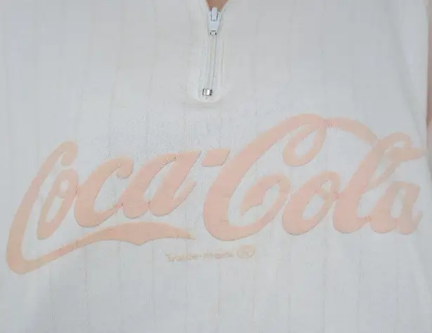 Coca-Cola Vintage 80s Pink Half Zip Sweatshirt