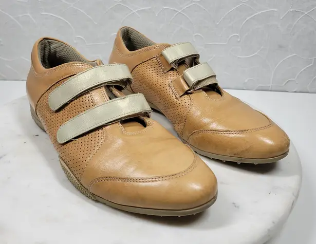 Botticelli Womens Leather Comfort Shoes EU 38 US 8 Tan Italy Textured Soles