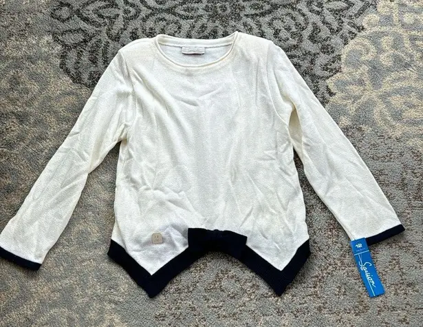 Vintage Savion Knit Skirt Set White Black 12