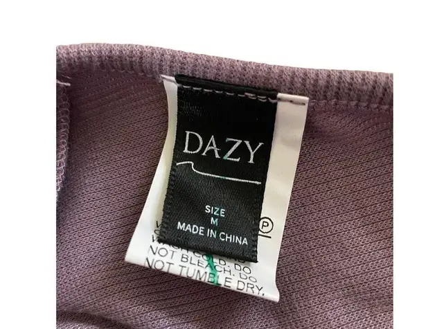 Dazy Cropped Tank Top Beach Coastal Vacation Purple Size M