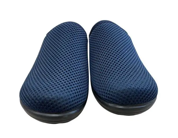 Fly Flot Womens Blue leather Mesh Slip - Image 6