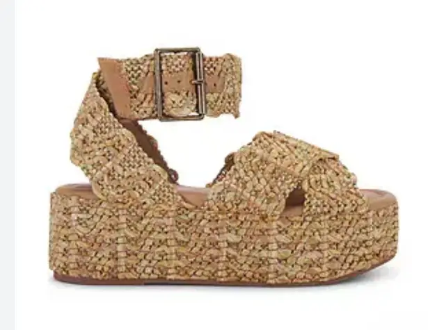 Schutz New in Box Jami Platform Sandal in Arenito Sz 8.5 $218