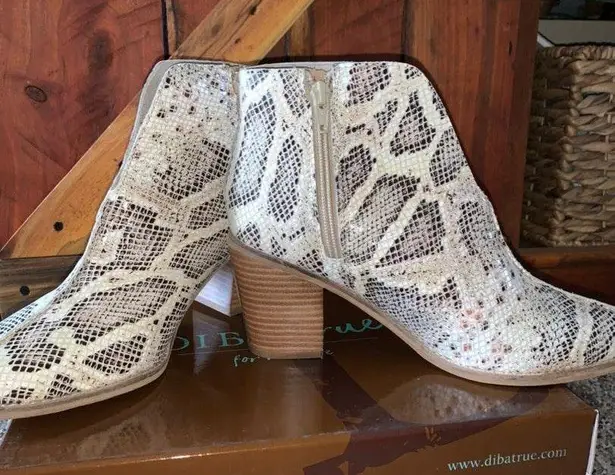 Diba True Snakeskin Booties