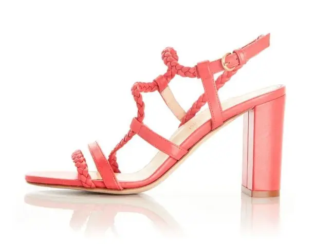 MARION PARKE Hannah 85mm Sandals Coral Orange Womens 7.5 Pink