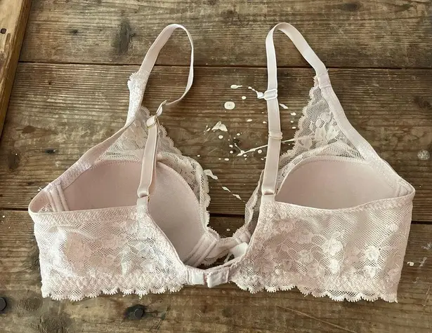 Natori  Cherry Blossom Convertible Contour Underwire Bra Beige Nude 32B Lace